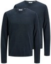 Jack & Jones Rundhalspullover 2er Pack Leo (Spar-Set, 2-tlg) Pullover - Baumwolle -