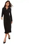 LIPSY Midikleid Lipsy Gekn&ouml;pftes Midi-Hemdkleid aus Jersey Regular (1-tlg) schwarz