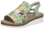 Rieker Sandale Sommerschuh, Sandalette, Keilabsatz, in modischer Optik gr&uuml;n 36 EU