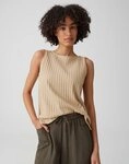 OPUS Shirttop Ipoma slit aus weichem Jersey mit Rippstruktur Seitenschlitze sorgen