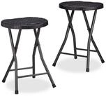 relaxdays Campinghocker Klapphocker BASTIAN, schwarz