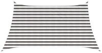 vidaXL Sonnensegel Sonnensegel Hellgrau und Wei&szlig; 3 / 4 x 2 m HDPE, (1-tlg)