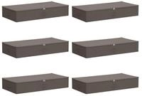 vidaXL Aufbewahrungsbox Aufbewahrungsbox 6 pcs Grau 90 x 48 x 15 cm Vliesstoff (6 St)
