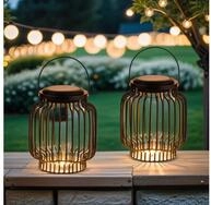 Marrakesch Orient & Mediterran Interior LED Solarleuchte 2er Set Skandinavische