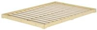 ERST-HOLZ Massivholzbett Niedrigbett Unbehandeltes Holz Loftbett 140 x 200 cm Fichte