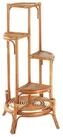 Kobolo Regal Blumenregal Pflanzenst&auml;nder aus Rattan - natur - f&uuml;r 4 T&ouml;pfe,