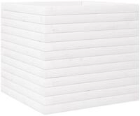 vidaXL Blumentopf Pflanzk&uuml;bel Wei&szlig; 50x50x46 cm Massivholz Kiefer (1 St)