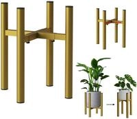 DanDiBo Blumenhocker Verstellbar Gold Metall 30 cm Pflanzenst&auml;nder