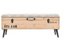 vidaXL Sitzbank, Bank mit Stauraum 110 cm Massivholz Tanne