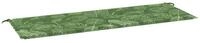 vidaXL Bankauflage, Gartenbank-Auflage Blattmuster 150x50x3 cm Oxford-Gewebe