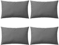 vidaXL Zierkissen Gartenkissen 4 Stk. 60 x 40 cm Grau, (4 St)