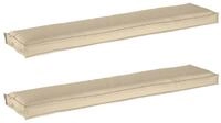 vidaXL Sitzauflage Palettenkissenset 2 pcs Beige 180 x 40 x 8 cm Oxford-Stoff,...