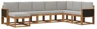 vidaXL Gartenlounge-Set Outdoor-Sofagarnitur mit Kissen 8 pcs Nat&uuml;rlich und