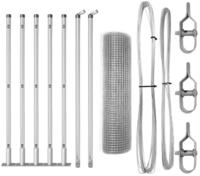 vidaXL Gartenzaun Geschwei&szlig;ter Drahtzaun mit Betonfundament 10 x 0,5 m (B x H),