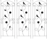 vidaXL Pergola Gartenzaun 3 pcs Schwarz 110 x 40 cm Stahl, (3-tlg)