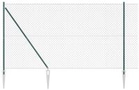 vidaXL Gartenzaun Schwei&szlig;drahtzaun mit Spikes 10 x 1,5 m (B x H), (1-St)