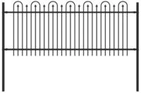 vidaXL Gartenzaun Spitzenbogenzaun DRONTEN Schwarz, (1-St)