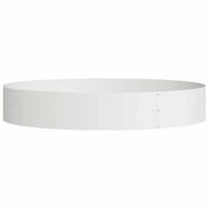 vidaXL Blumentopf Pflanzenring Wei&szlig; 120 x 120 x 20 cm Kaltgewalzter Stahl (1 St)
