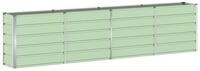 vidaXL Blumentopf Pflanzk&uuml;bel Gr&uuml;n 320 x 40 x 75 cm Stahl (1 St)
