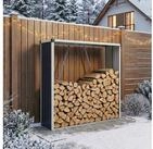 casa.pro Kaminholzregal, BxTxH:158x47x152 cm, &raquo;Kalmar&laquo; Brennholzunterstand aus