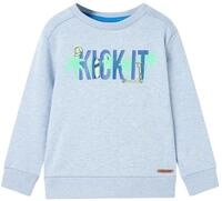 vidaXL Sweatshirt Kinder-Sweatshirt Hellblau Melange 104