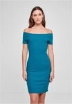URBAN CLASSICS Sweatkleid Ladies Off Shoulder Rib Dress XS bis XL