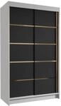 MIRJAN24 Kleiderschrank Vigo IV (mit zwei Schwebet&uuml;ren) 100x58x200 cm