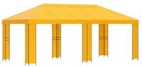 vidaXL Partyzelt Garten Pavillon 6 x 3 m Gelb Polyester und Stahl 190
