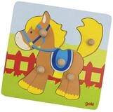 goki Konturenpuzzle Puzzle Pferd, 5 Puzzleteile, Perfekt f&uuml;r die ersten