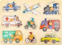 Small Foot Puzzle Setzpuzzle Fahrzeuge der Stadt, Puzzleteile