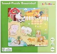 Vedes Spiel SpielMaus Holz Sound Holzpuzzle Bauernhof