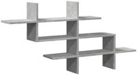 vidaXL Regal Wandregal Betongrau 124,5x18x60,5 cm Holzwerkstoff, 1-tlg.