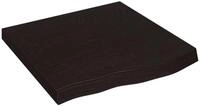 vidaXL Wandregal, Regal Dunkelbraun 60x60x(2-6) cm Massivholz Eiche Behandelt