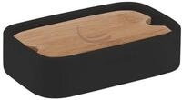 Gedy Seifenhalter NINFEA Seifenschale zum Stellen, Schwarz/Bambus, Breite: 12,8 cm,