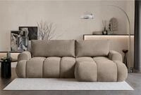 Selsey Ecksofa OMBO MINI, Ecksofa mit Schlaffunktion & Bettkasten, Boucl&eacute;, 246 cm