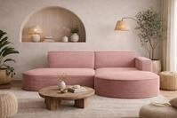 Kaiser M&ouml;bel Ecksofa Designer MODENA STUDIO L stoff Cord, Ecksofa, Cord Sofa,