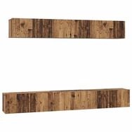 vidaXL TV-Schrank TV-Schrankset Wandmontiert 5 pcs Altholz Holzwerkstoff (5-St)