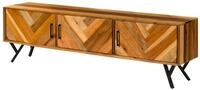 Massivmoebel24 TV-Board AVIGNON (Massivholz), Altholz 200x40x56 natur lackiert