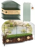 V2Aox Teichzaun Zaun Gartenzaun Steckzaun Teichzaun Garten Teich 12 Zaunelemente 78