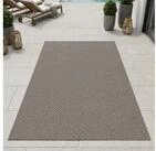Carpetia Outdoorteppich Moderner Teppich Taupe Flechtstruktur Indoor Outdoor,