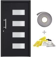 vidaXL Haust&uuml;r Haust&uuml;r Aluminium und PVC Anthrazit 100x210 cm (1-St)