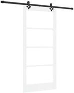 vidaXL Haust&uuml;r Schiebet&uuml;r ORKDAL Wei&szlig; und Schwarz 93 x 202 cm (1-St)