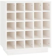 vidaXL Barschrank Weinregal Wei&szlig; 55,5x34x61 cm Massivholz Kiefer (1-St)