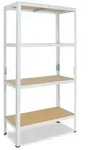 shelfplaza Schwerlastregal HOME, 200x100x23cm wei&szlig;, 4 B&ouml;den, Kellerregal,