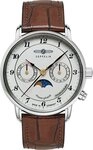 ZEPPELIN Quarzuhr Friedrichshafen Lady Moonphase 8537-1, Armbanduhr, Damenuhr, Made