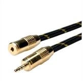ROLINE GOLD 3,5mm Audio-Verl&auml;ngerungskabel ST/BU Audio-Kabel, Klinke 3,5 mm,...