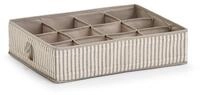 Zeller Present Aufbewahrungskorb Aufbewahrungsbox "Stripes, 12 F&auml;cher, Vlies,...