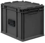 PROREGAL&reg; Stapelbox Eurobox NextGen Portable, HxBxT 33,5x30x40cm, 30L, Schwarz