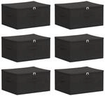 vidaXL Aufbewahrungsbox Aufbewahrungsbox 6 pcs Anthrazit 43 x 34 x 23 cm...