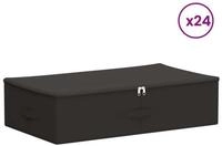 vidaXL Aufbewahrungsbox Aufbewahrungsbox 24 pcs Anthrazit 70 x 40 x 18 cm...